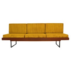Restored Mid Century Sofa Daybed With Coffee Table from Interier Praha, 1960s