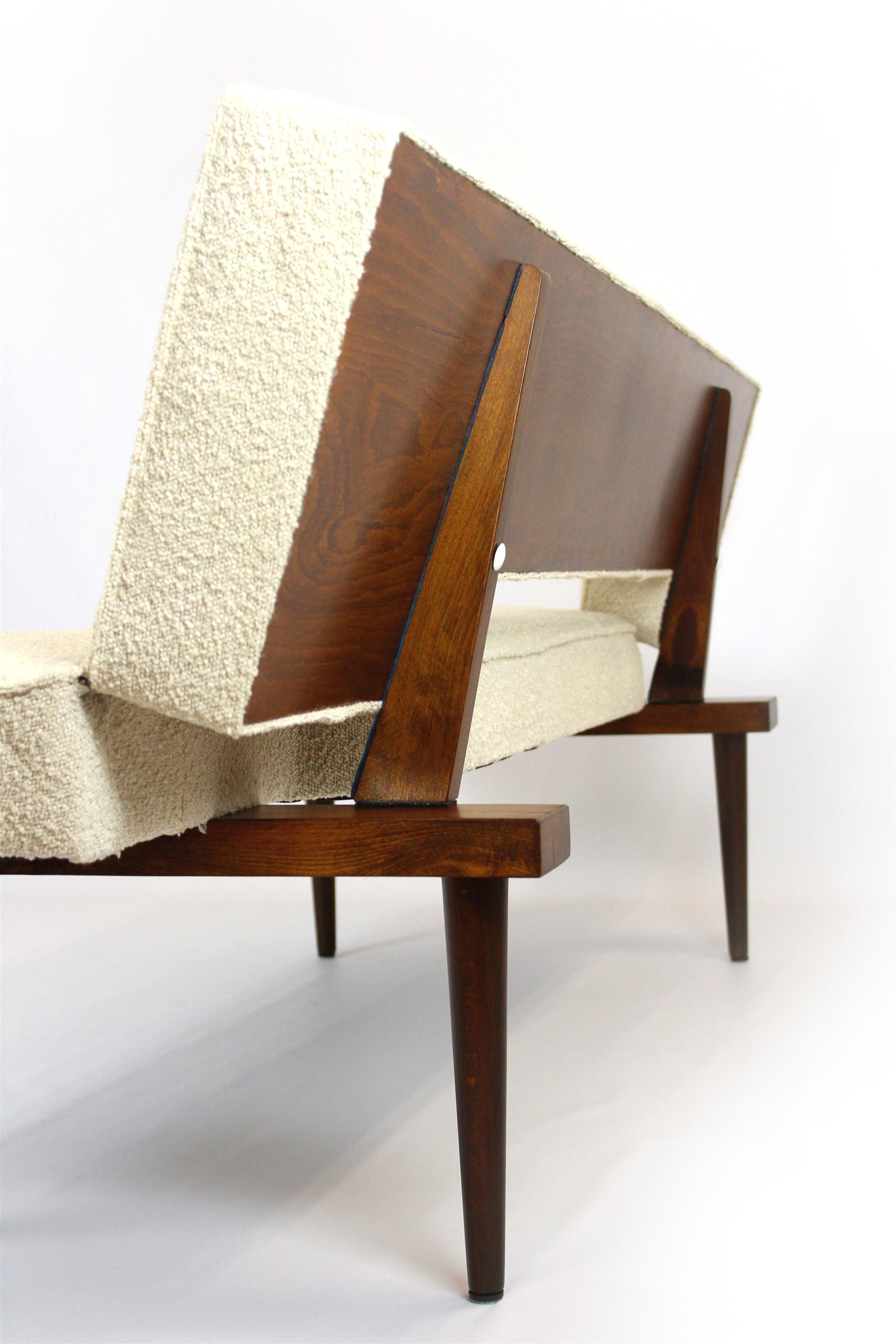 Restored Mid-Century Sofa in Bouclé Upholstery by Miroslav Navratil, 1960s 6