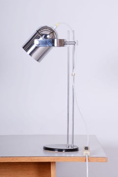 Restored Mid-Century Table Lamp, by J. Indra for Combi Lux, Chrome, Czech, 1970s