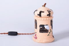 Restored Mid-Century Table Lamp, Ceramic, New Electrification, Fance, 1980s