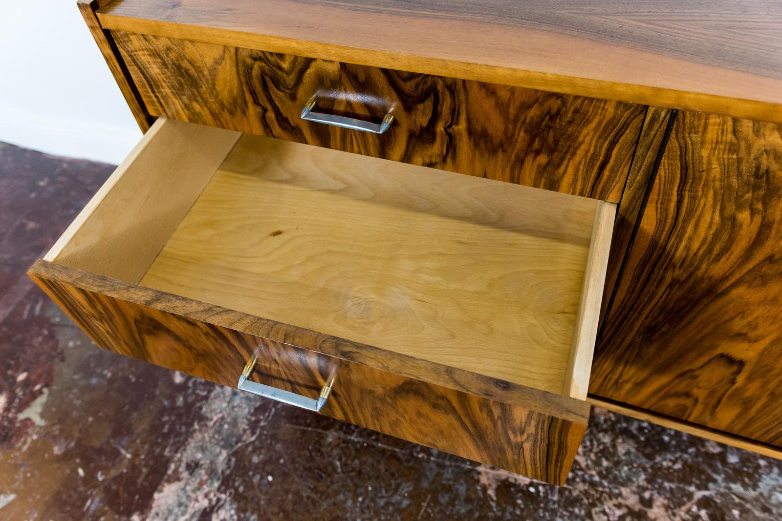 Restored Mid-Century Walnut Sideboard by Marian Grabiński 1960's 2