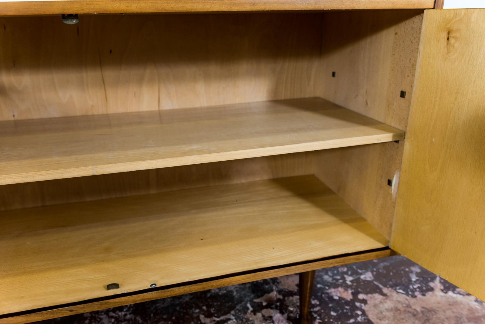 Restored Mid-Century Walnut Sideboard by Marian Grabiński 1960's 3