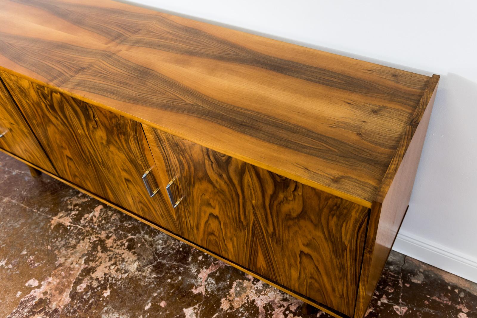 Restored Mid-Century Walnut Sideboard by Marian Grabiński 1960's 5