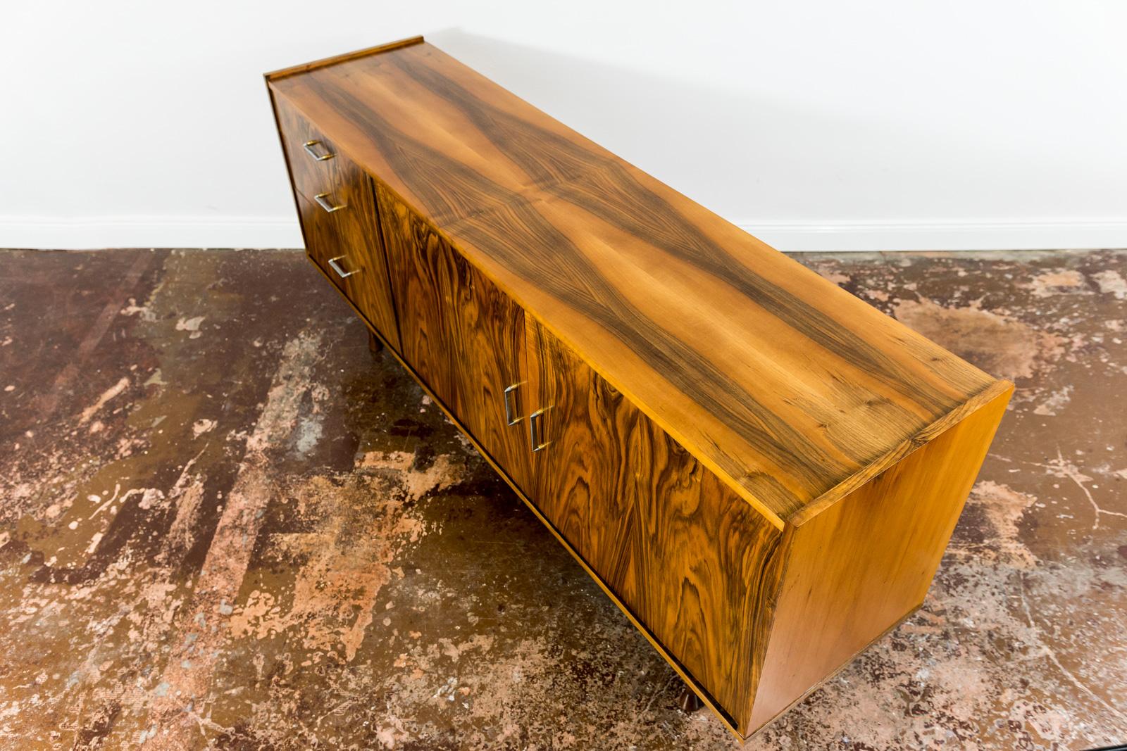 Beech Restored Mid-Century Walnut Sideboard by Marian Grabiński 1960's