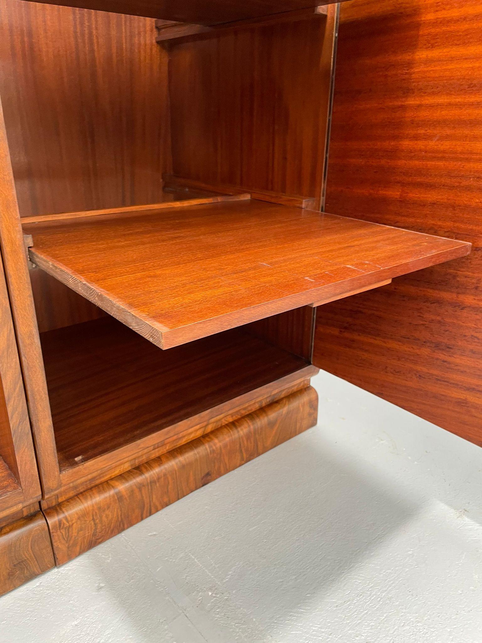 Wood Restored Mid-Century Walnut Wardrobe by Tatra Nábytok, Czechoslovakia, 1960s For Sale