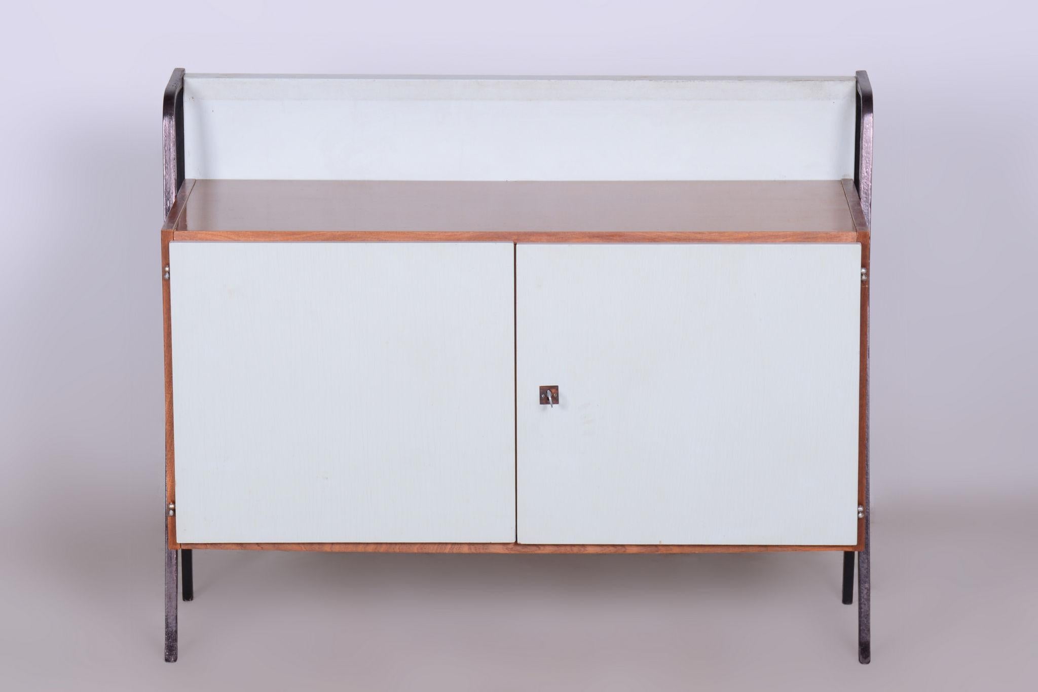 Restored MidCentury Cabinet Set. Revived Polish. 

Source: Central Europe
Period: 1950-1959
Material: Mahogany

Revived polish.
The entire set has been completely restored and is fully functional.
The upper drawer part of the two-door cabinet is