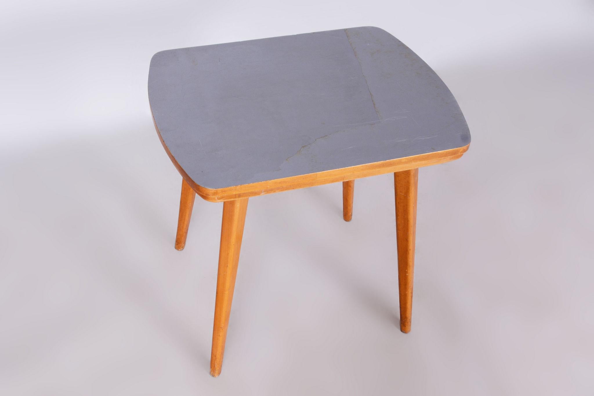 Wood Restored MidCentury Coffee Table, Beech, Umakart, Revived Polish, Czechia, 1950s For Sale