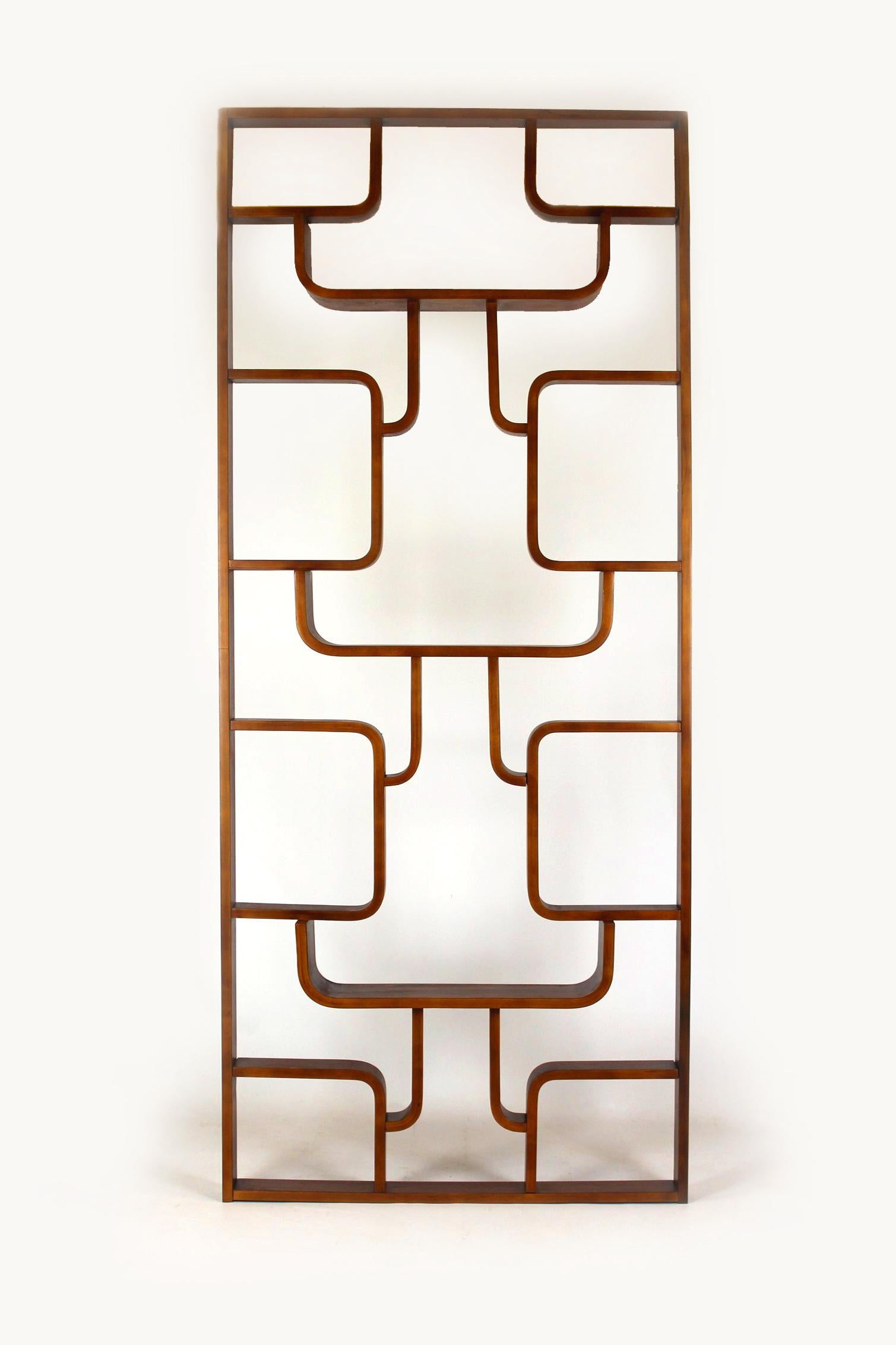 This room divider was designed by Ludvik Volák for Drevopodnik Holešov in the 1960s.
It has been completely restored, varnished in a satin finish.
