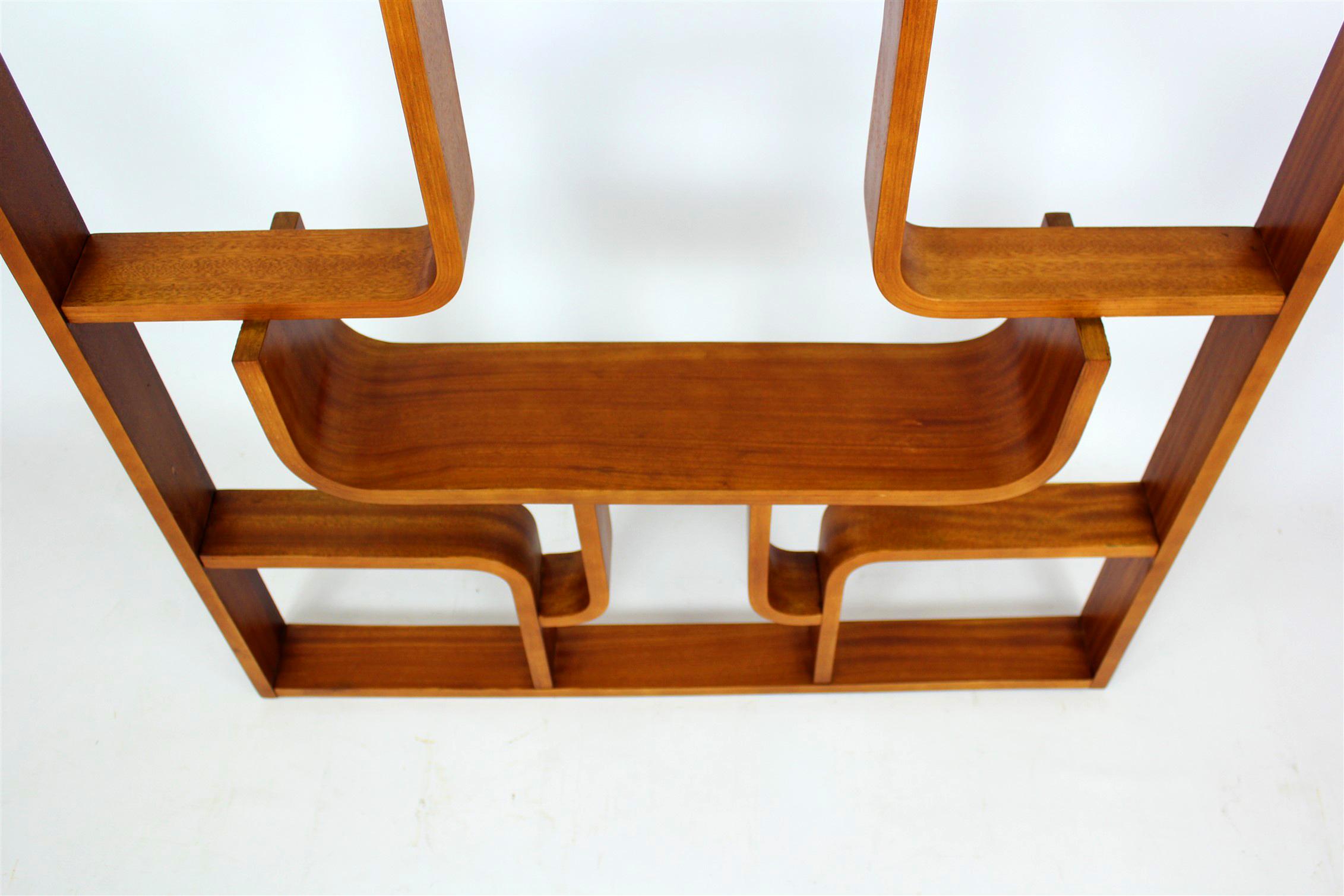 Plywood Restored Midcentury Room Divider by Ludvik Volak for Drevopodnik Holesov, 1960s For Sale