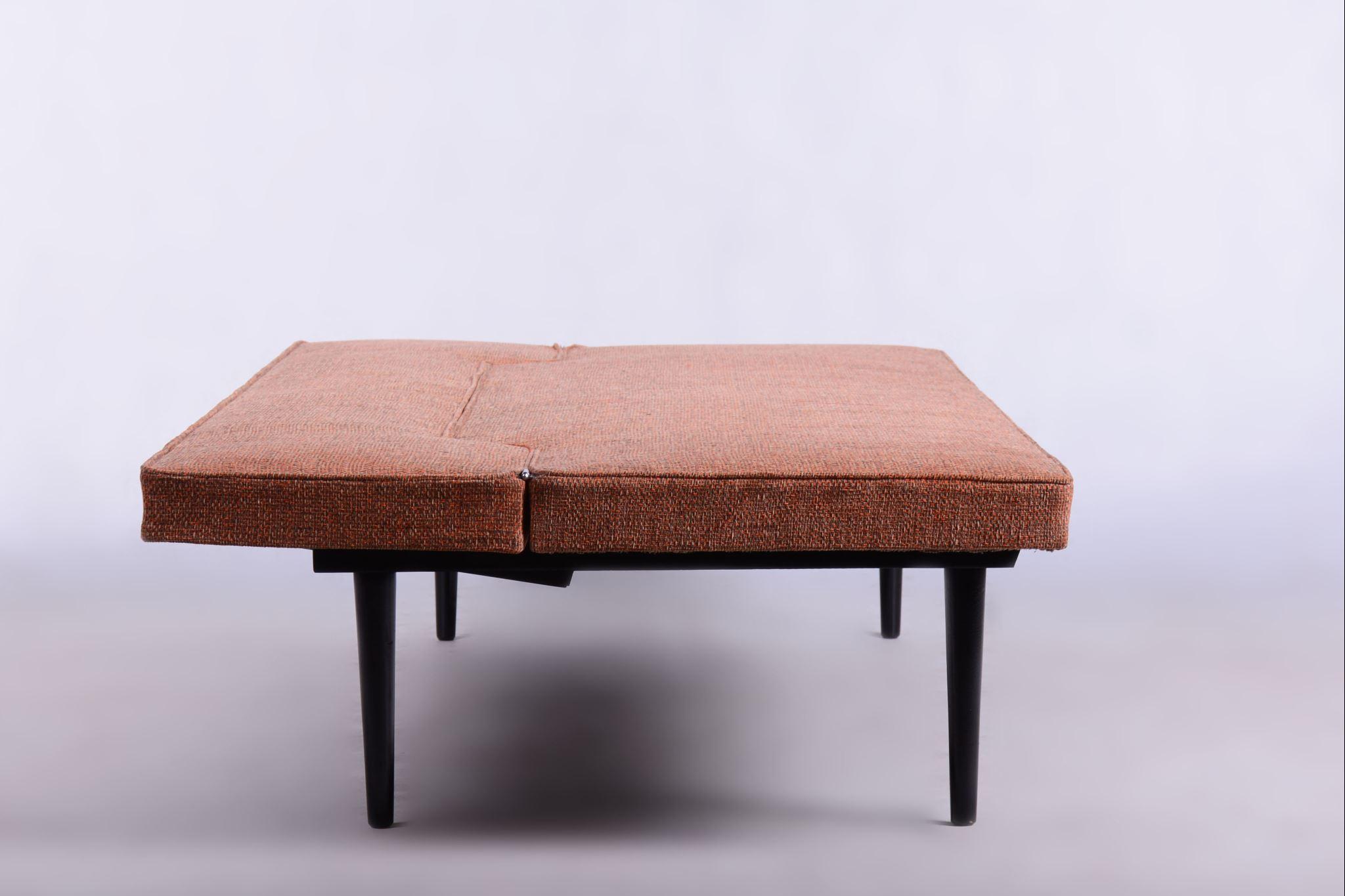 20th Century Restored Midcentury Sofa, Miroslav Navratil, Lacquered Wood, Czechia, 1960s For Sale