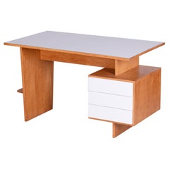 Bureau restauré du milieu du siècle dernier, Bohumil Landsman, Oak, Umakart, Tchécoslovaquie, années 1950
