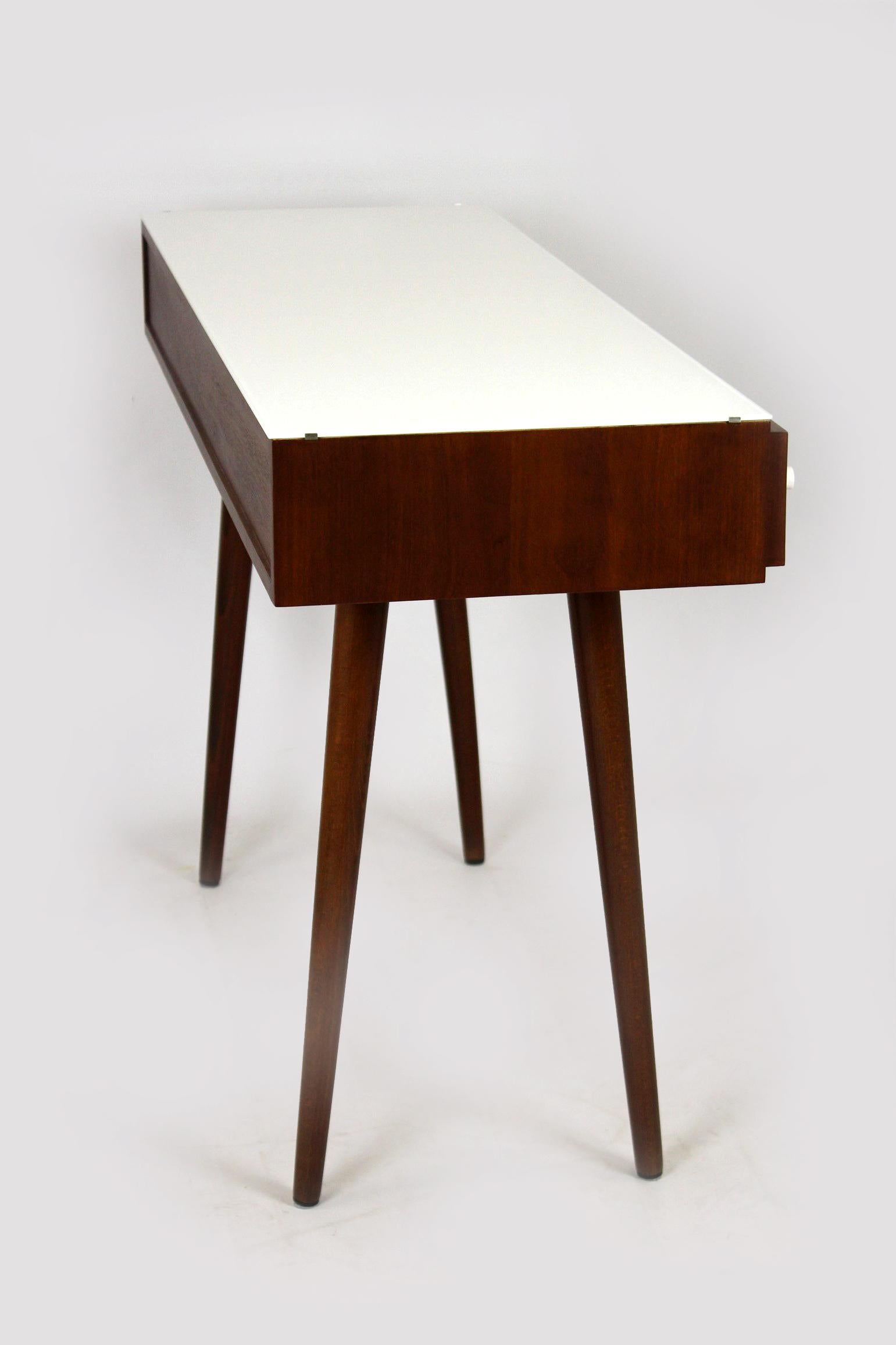 Restored Midcentury Writing Desk or Console Table from Up Zavody, 1960s For Sale 12