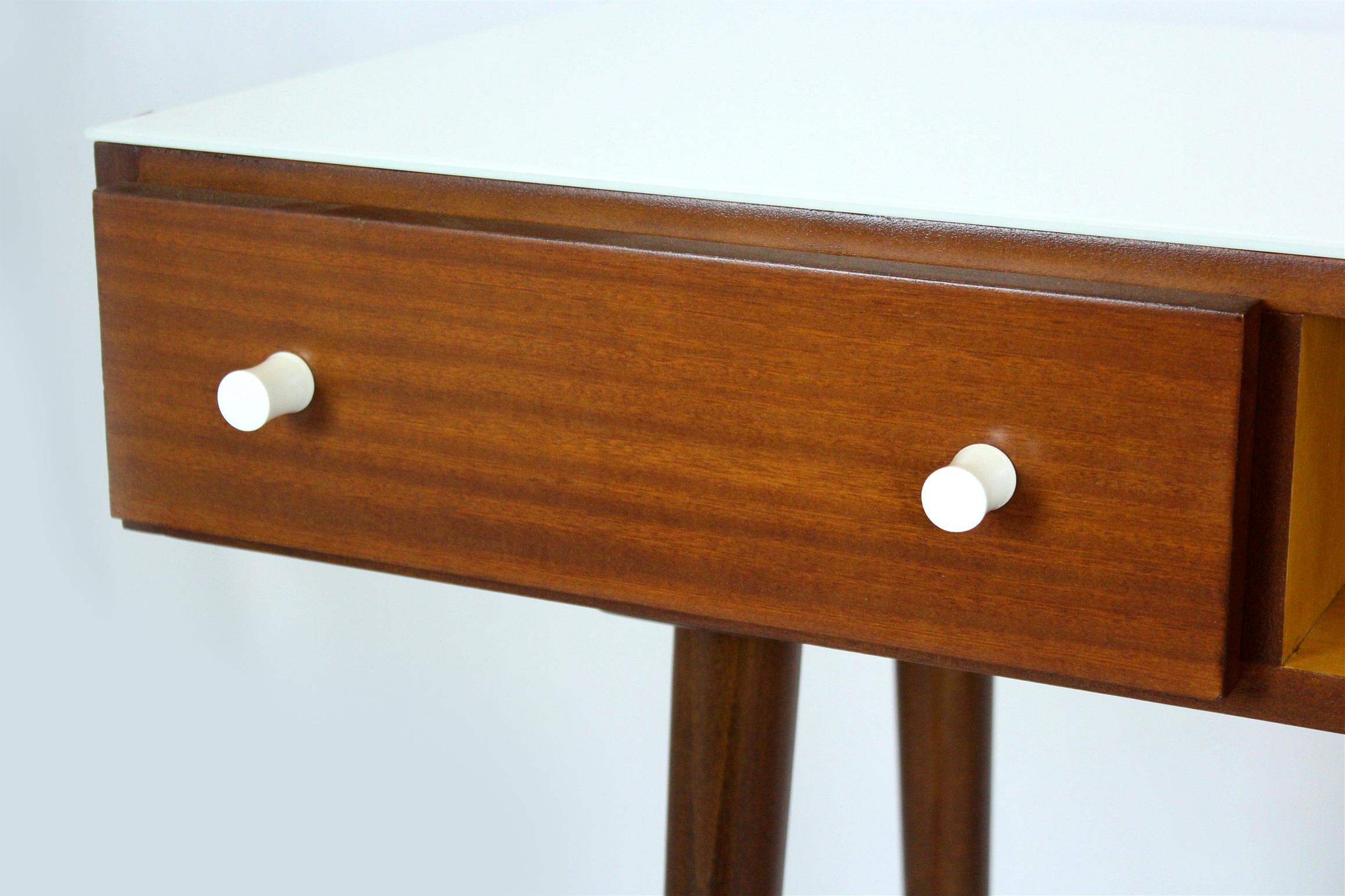 Restored Midcentury Writing Desk or Console Table from Up Zavody, 1960s In Good Condition For Sale In Żory, PL