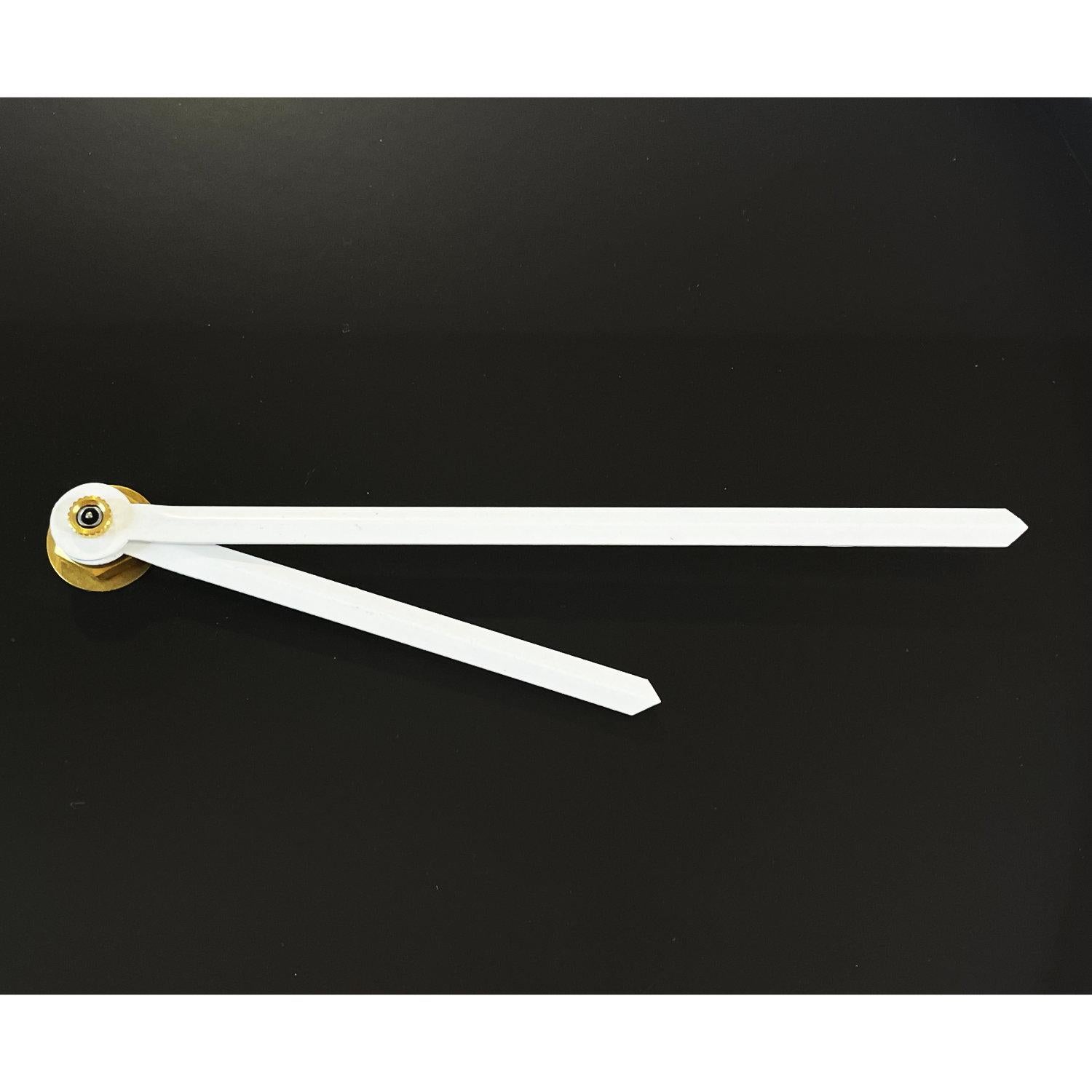 Metal Restored Nathan George Horwitt Black and White Museum Clock 1970