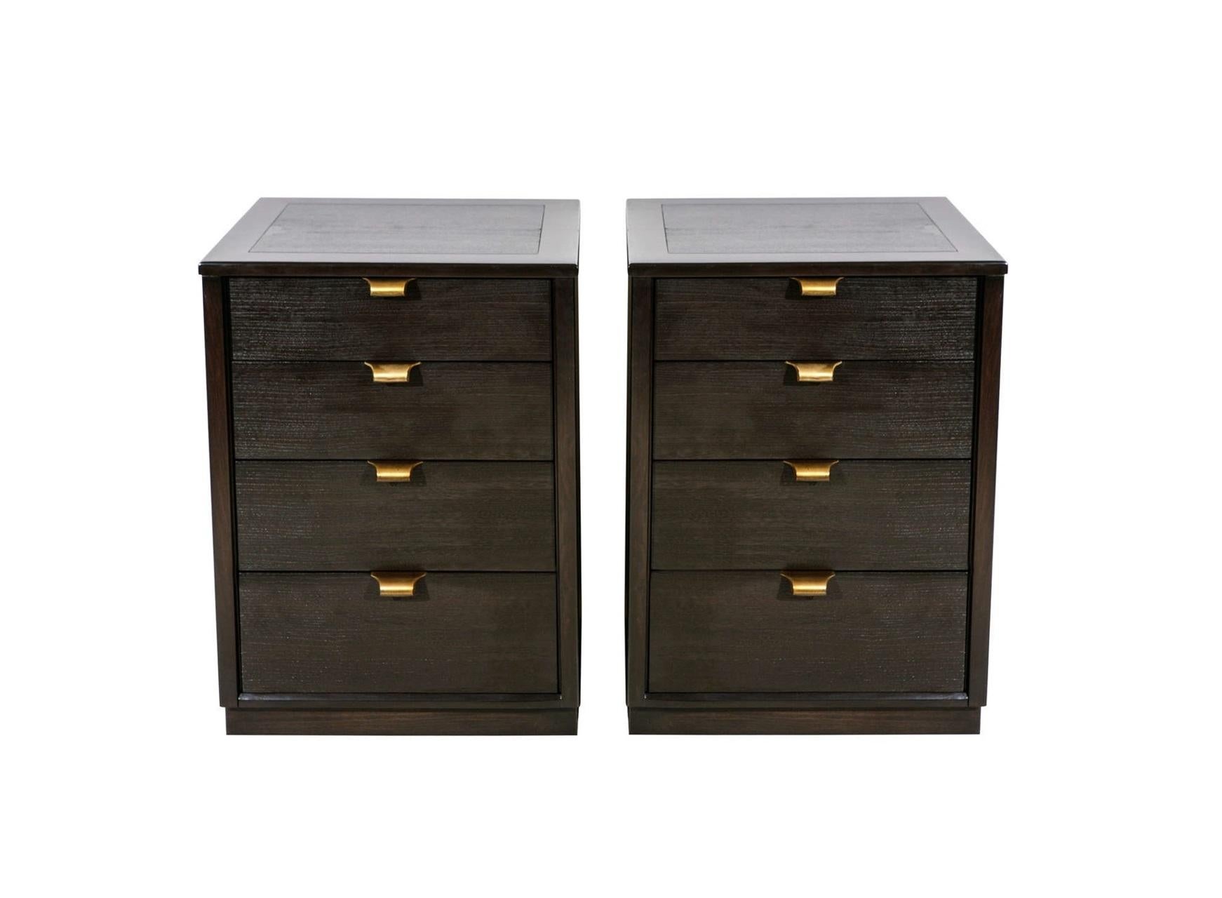 American Restored Nighstand Chests by Edward Wormley, 1940's For Sale