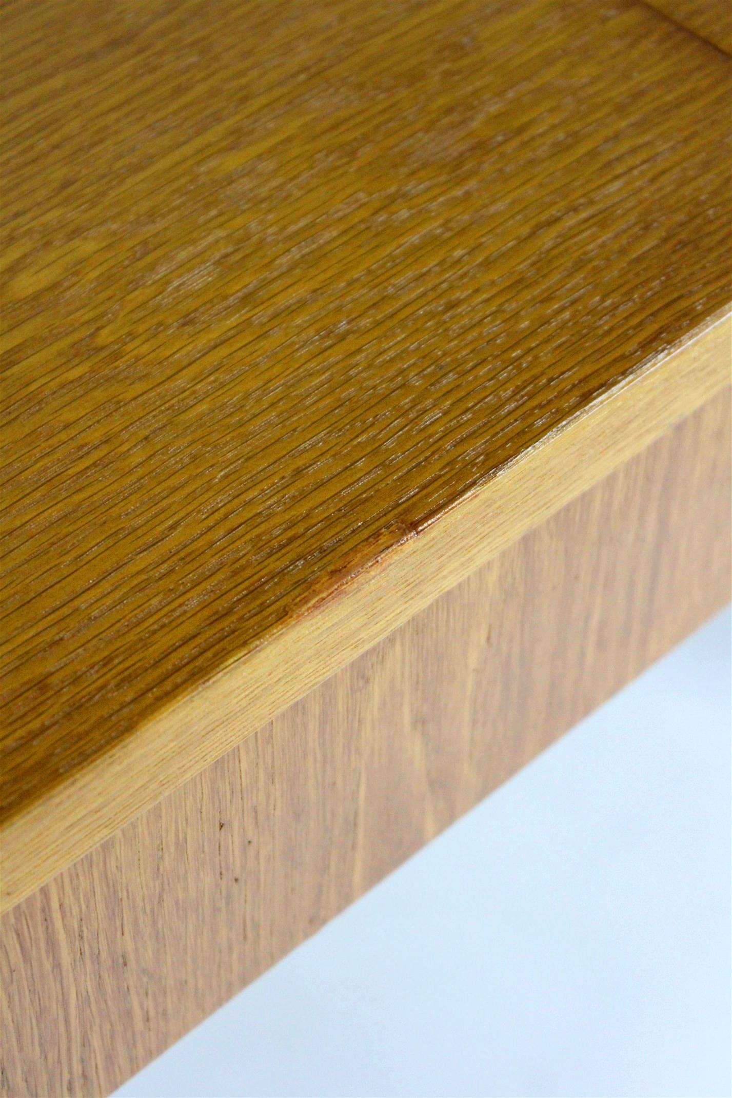 Restored Oak Extendable Dining Table by Jindřich Halabala, 1950s For Sale 9
