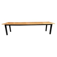 Table de ferme en chêne restaurée - 3 mètres