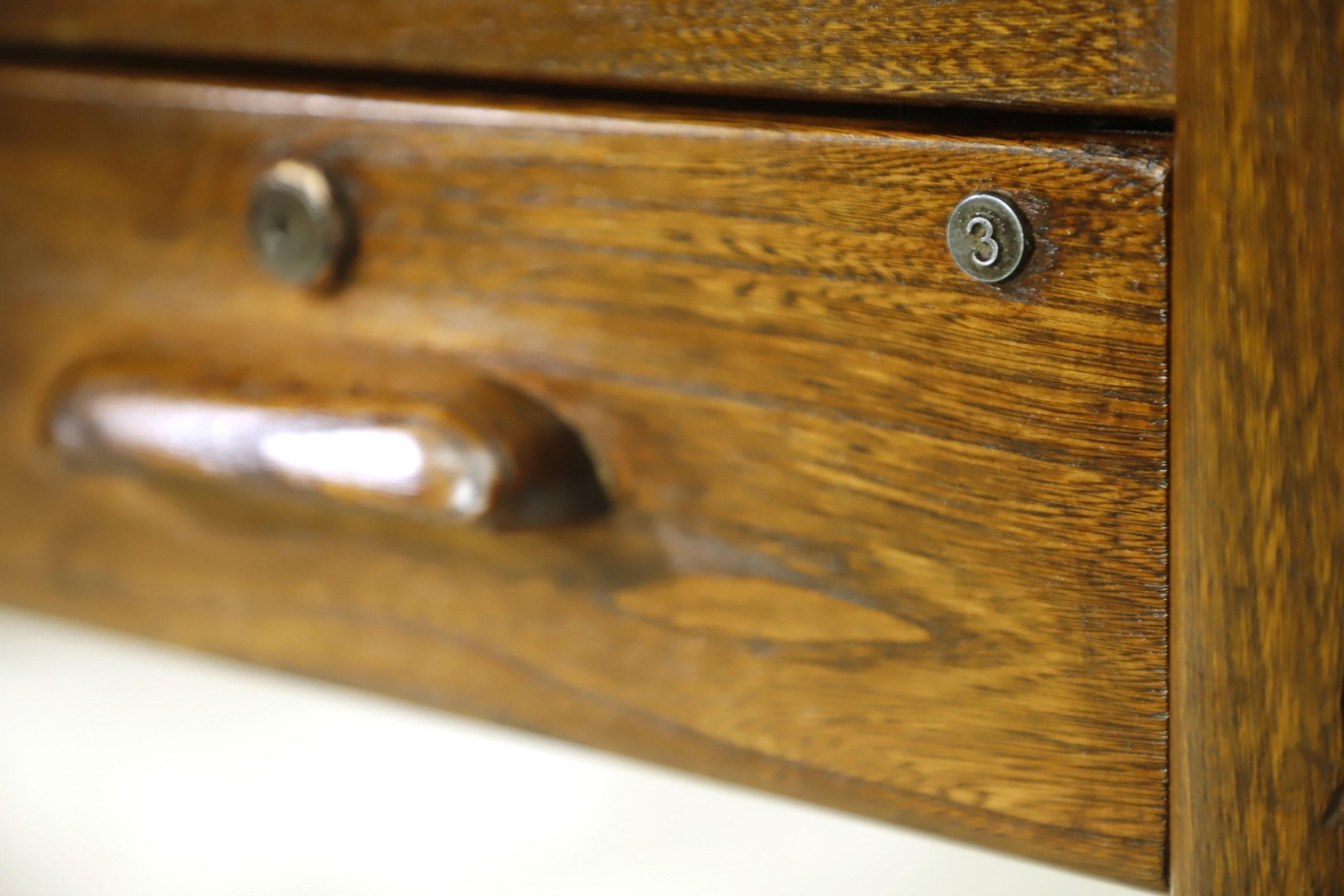 Restored Oak Workbench Desk 1 Drawer Counter Height 7
