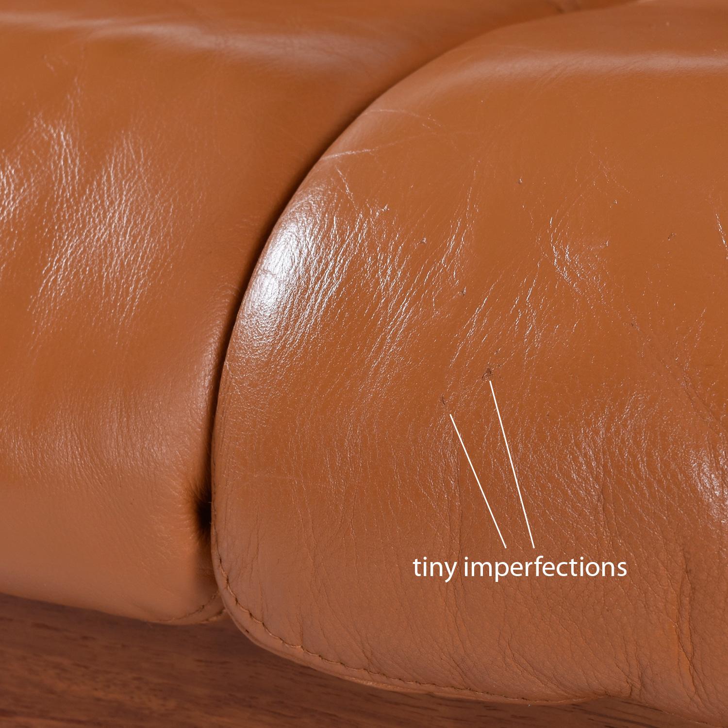 Restored Original Leather Solid Teak Danish Loveseat Sofa by A. Mikael Laursen 8