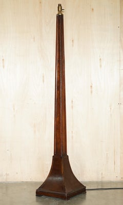 RESTORED ORNATELY CARVED ANTiQUE SCOTTISH BOBBIN OAK FLOOR STANDING LAMP