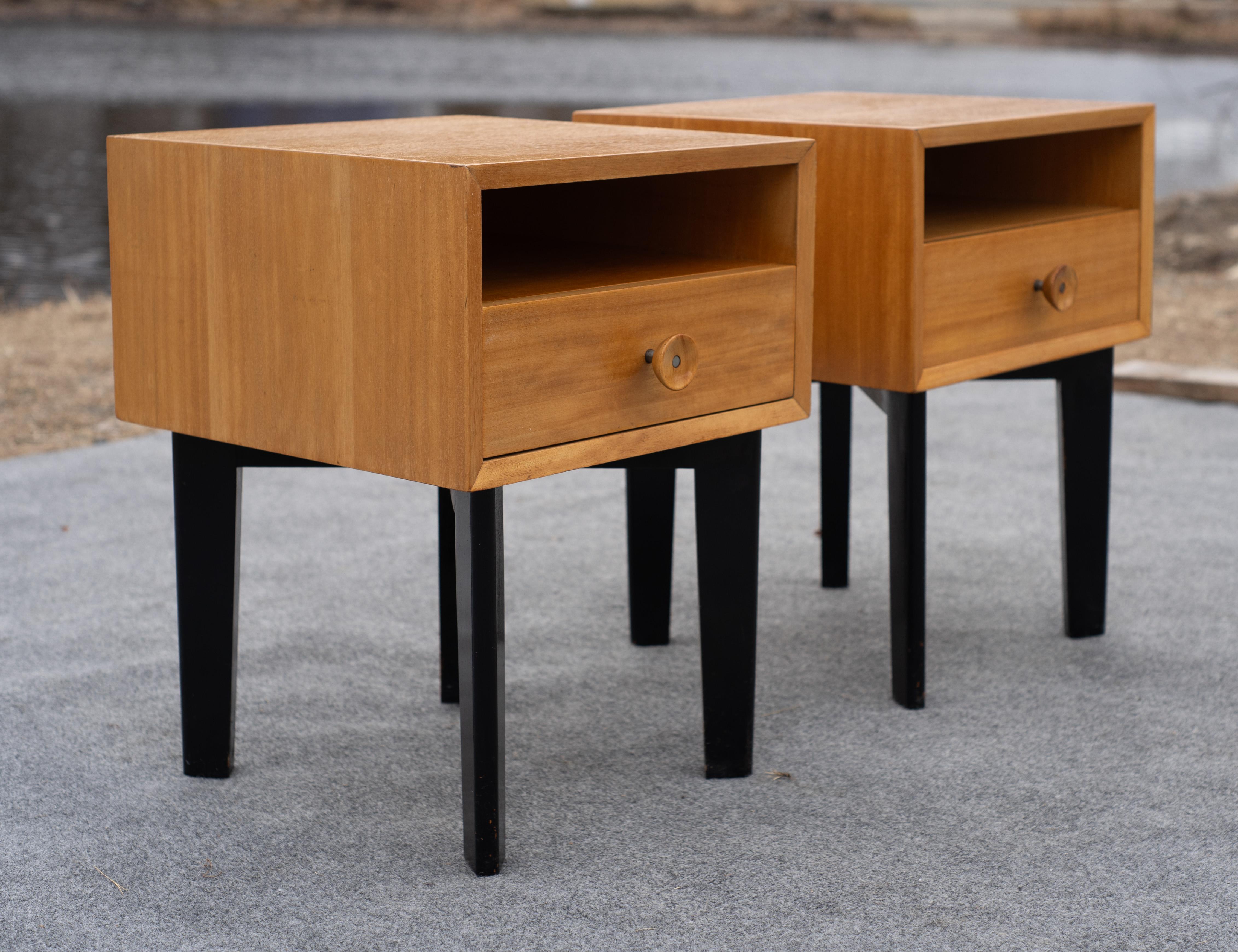 American Restored Pair George Nelson for Herman Miller Primavera Basic Series Nightstands