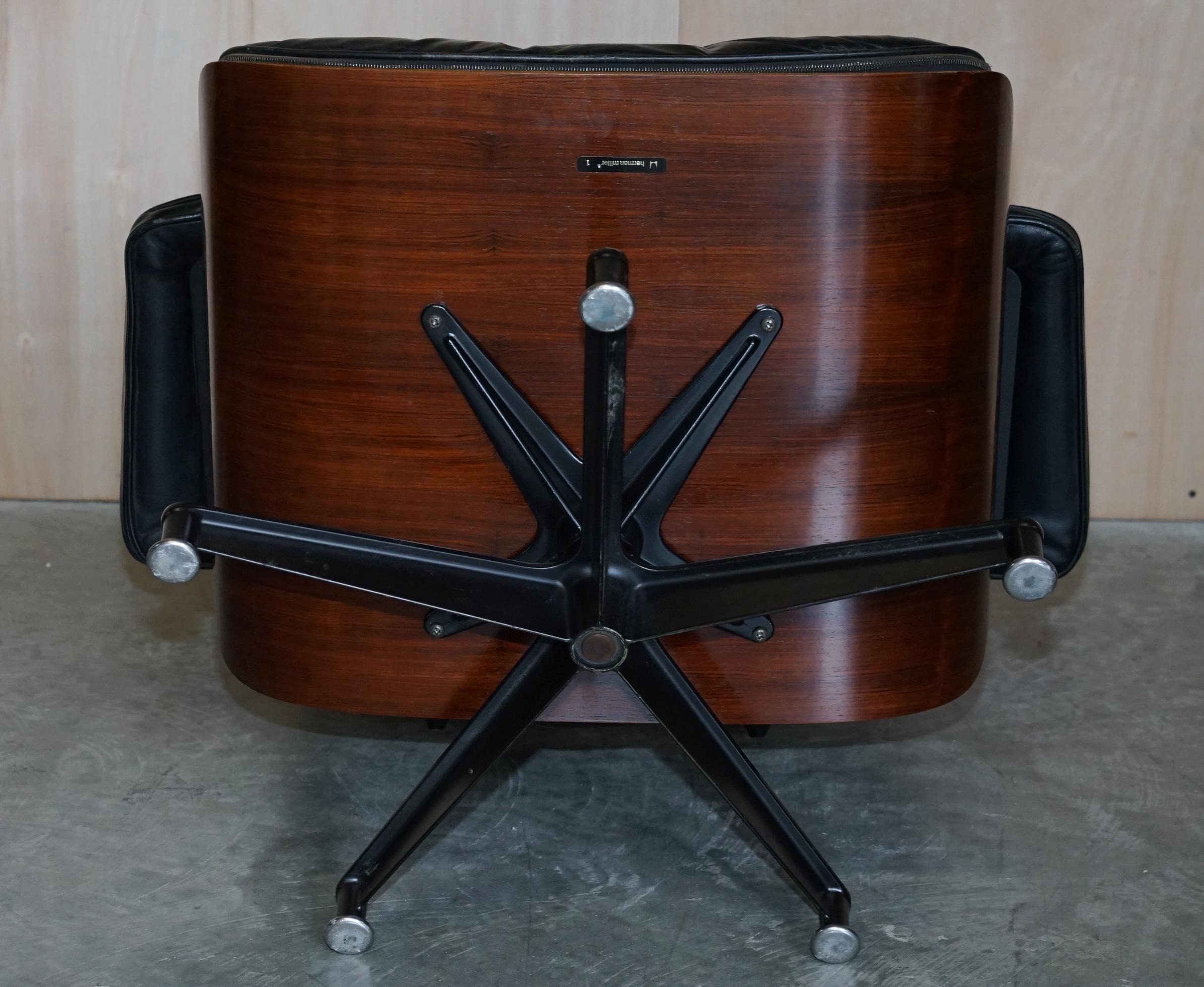 Paire de fauteuils de salon Eames en bois de feuillus restaurés Herman Miller No1, 1960 en vente 8