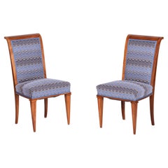 Paire de fauteuils Art Déco restaurés, Jules Leleu, polonais, noyer, France, années 1920