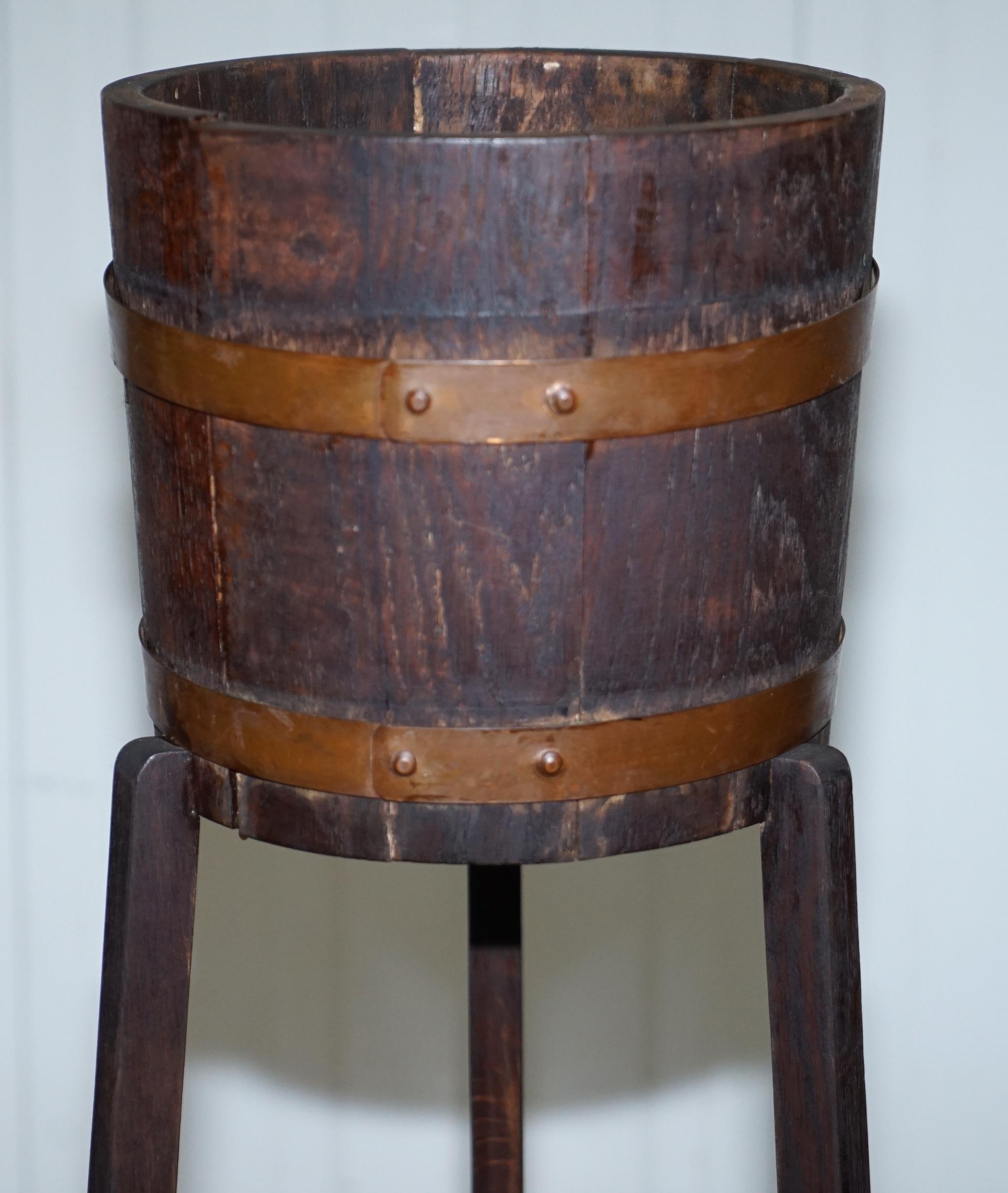 Restored Pair of R A Lister & Co Plant Stands Lovely Barrel Design, circa 1900 5