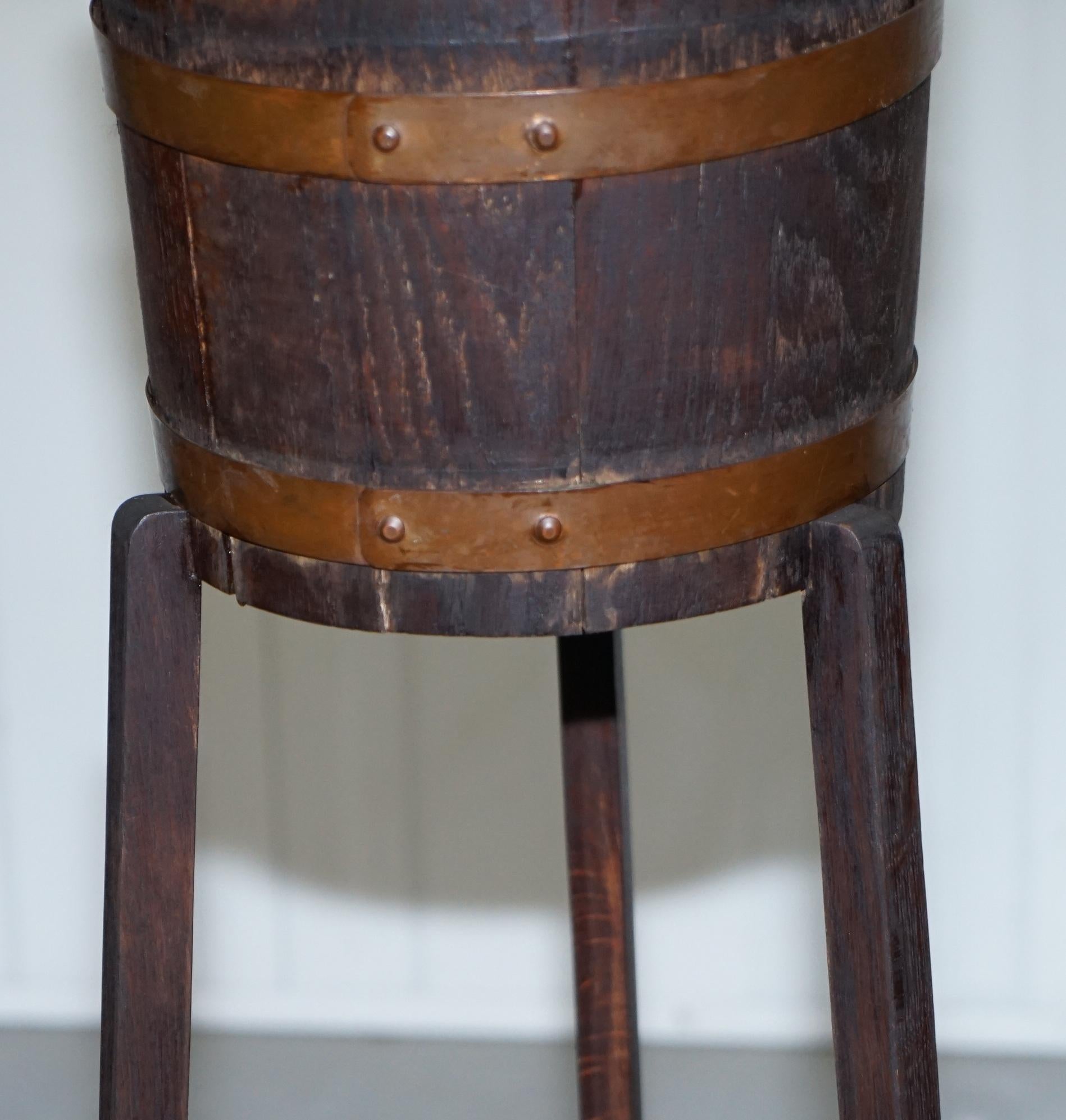 Restored Pair of R A Lister & Co Plant Stands Lovely Barrel Design, circa 1900 8