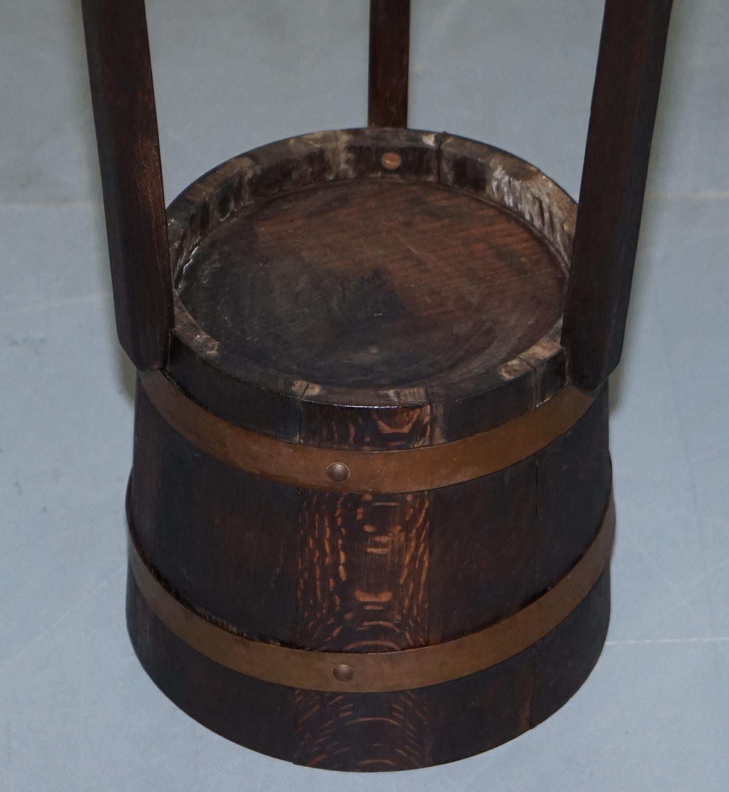 Restored Pair of R A Lister & Co Plant Stands Lovely Barrel Design, circa 1900 9