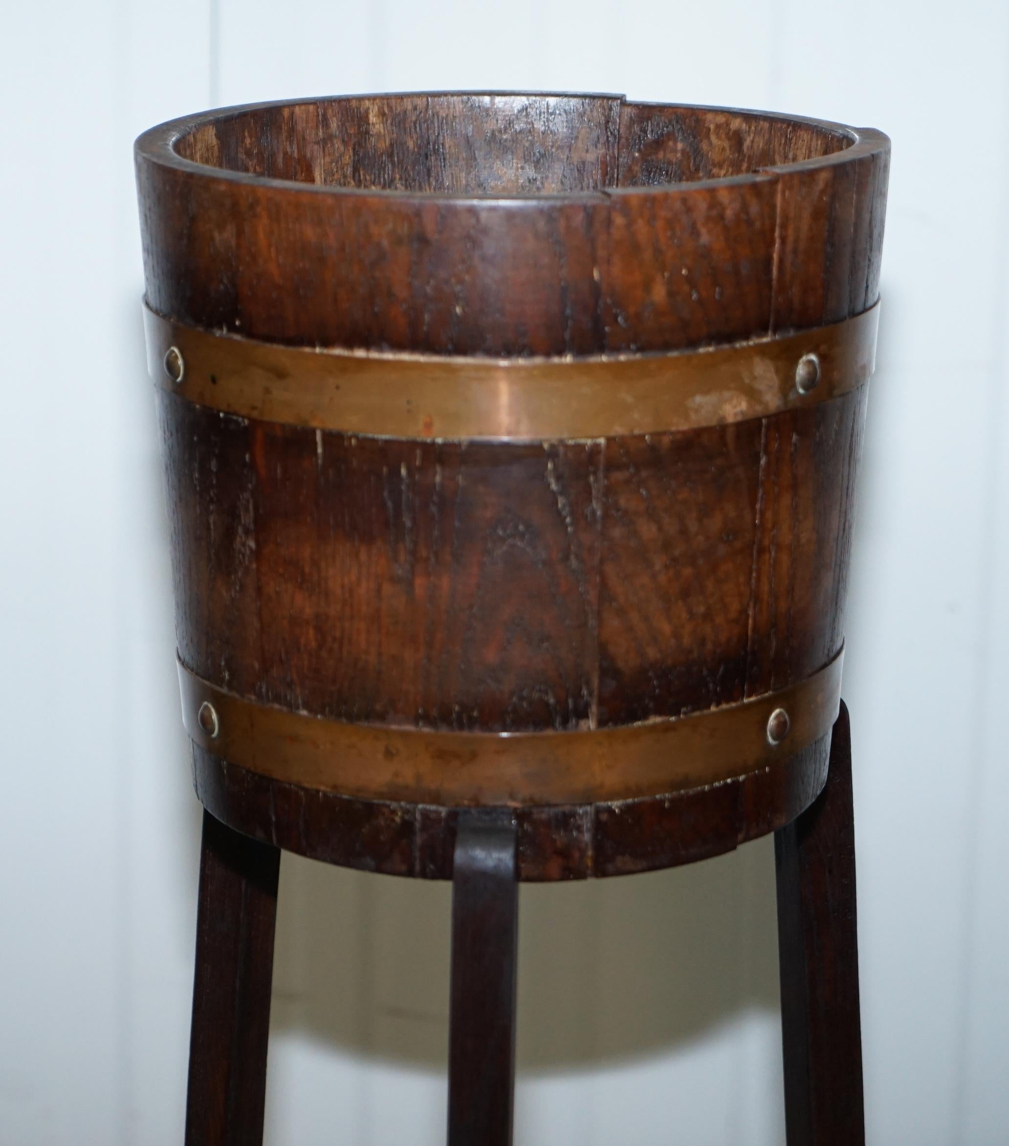 barrel plant stand