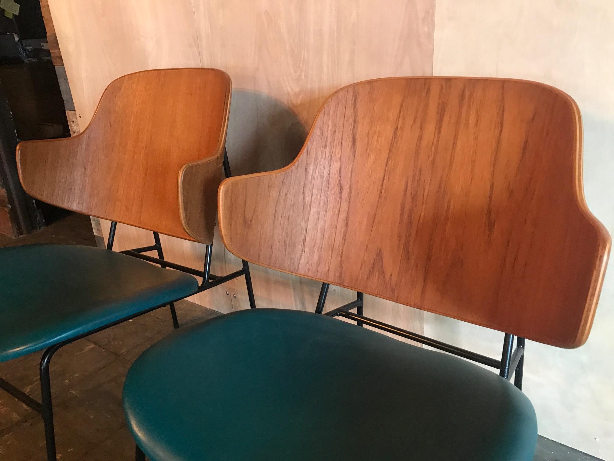 Mid-20th Century Restored Pair of Penguin Danish Lounge Chairs by Kofod Larsen 