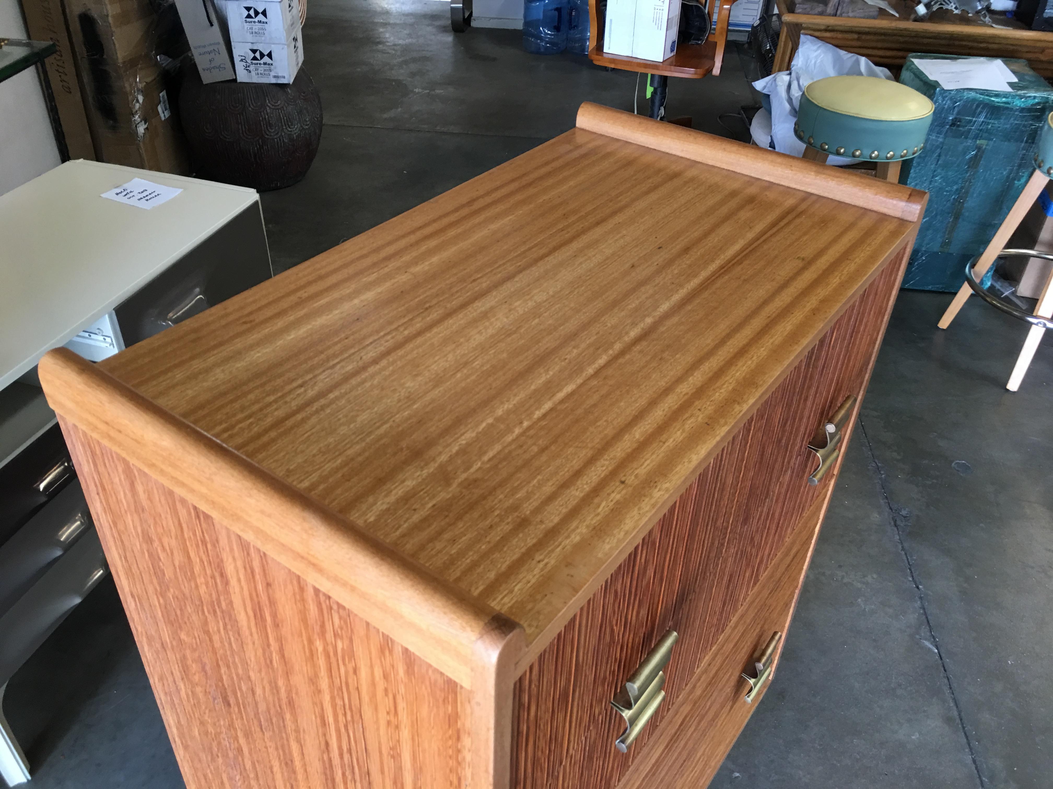 Restored Paul Frankl Combed Wood Dresser for Brown Saltman 3