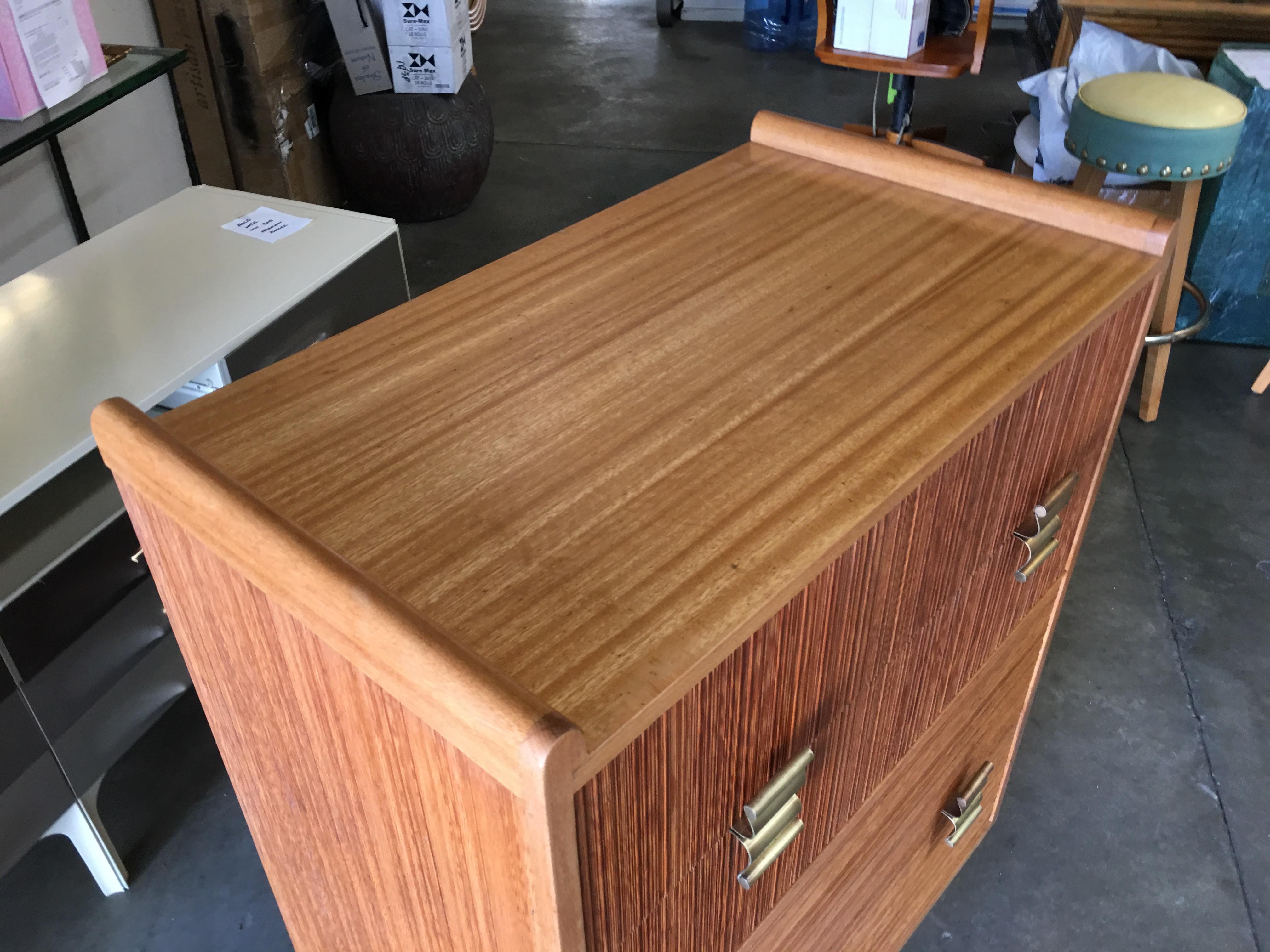 Restored Paul Frankl Combed Wood Dresser for Brown Saltman 4