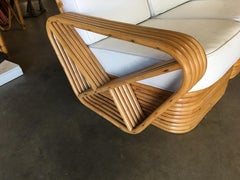 Art Deco Five-Strand Square Pretzel 3-Seater Sectional Sofa