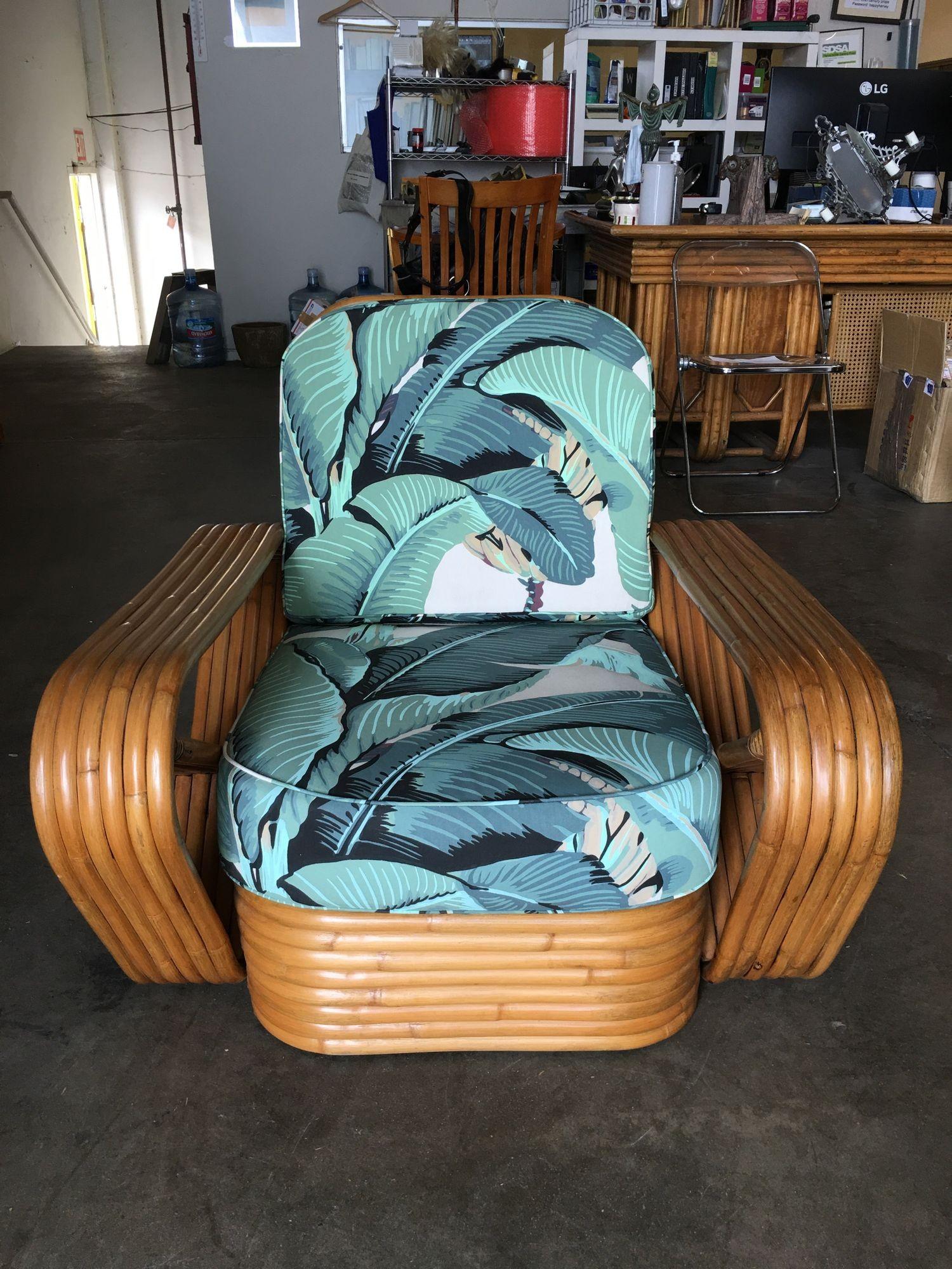 Restored Paul Frankl Style Pretzel Rattan Lounge Chair, Beverly Palms ...