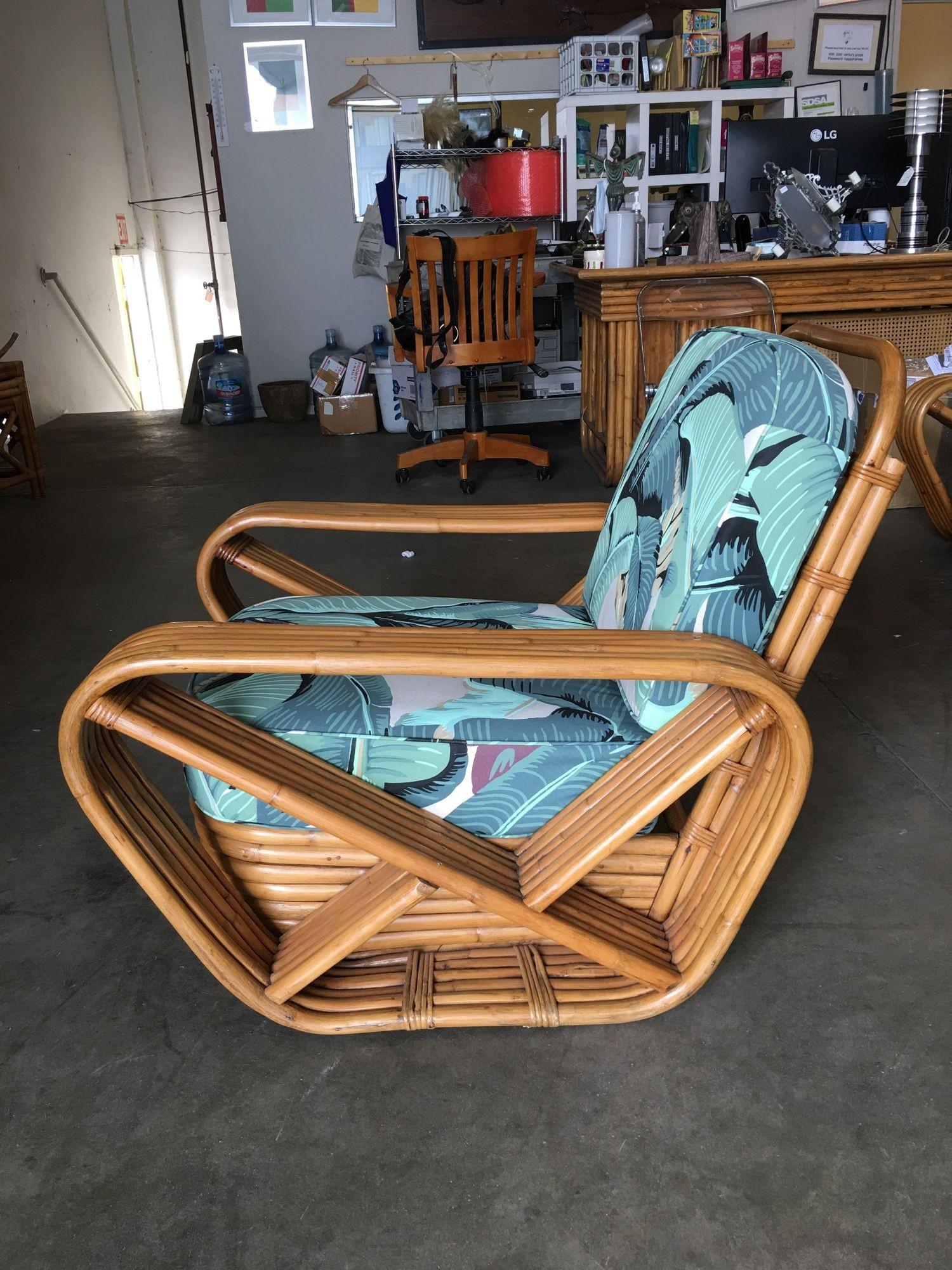 Restored Paul Frankl Style Pretzel Rattan Lounge Chair, Beverly Palms ...
