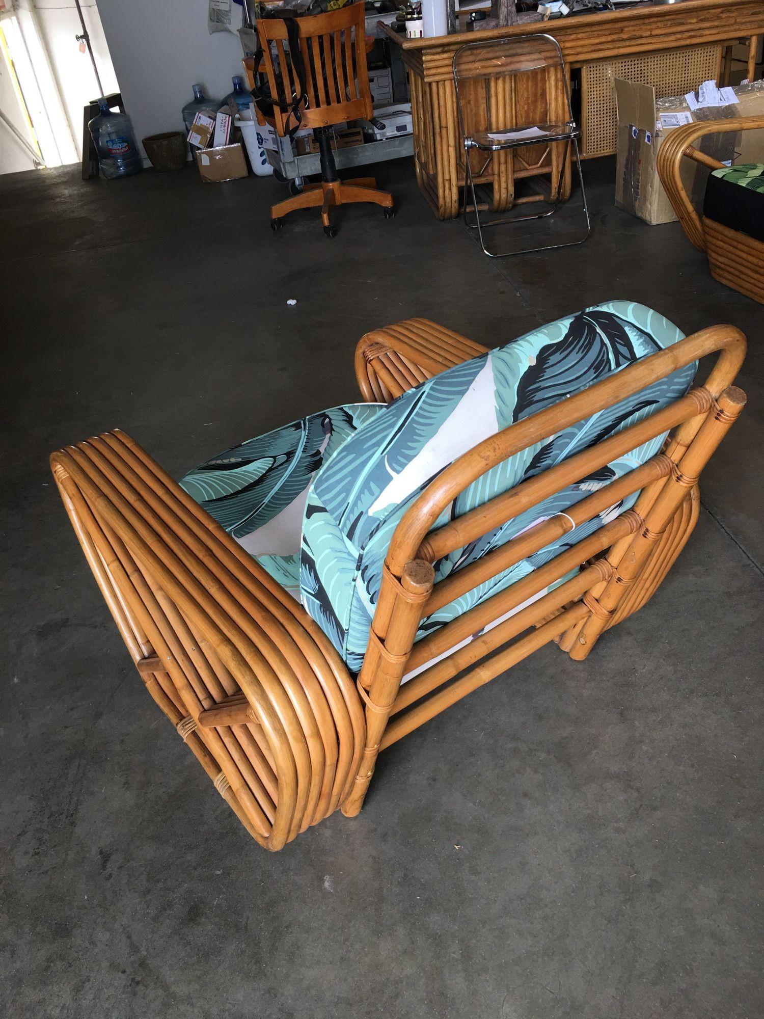 Restored Paul Frankl Style Pretzel Rattan Lounge Chair, Beverly Palms ...