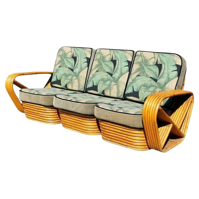 Restored Six-Strand Square Pretzel 3 Seater Sectional Sofa For Sale at ...