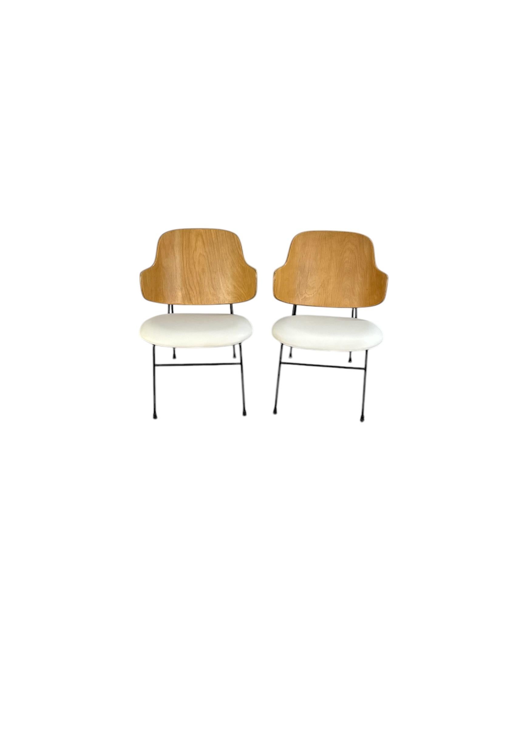 Restored Penguin Lounge Chairs by Ib Kofod-Larsen For Sale 5