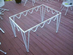 Raro set da patio per esterni Méandre di Walter Lamb per Pacific Iron, restaurato e con 14 pezzi.