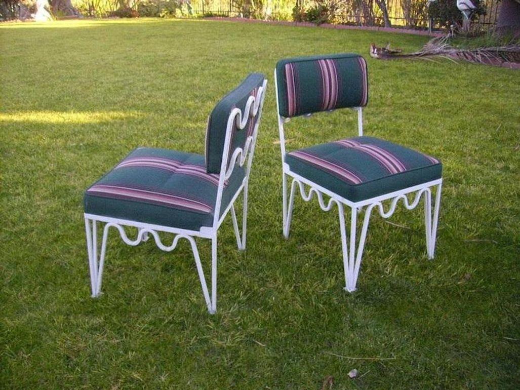 Restored Rare 14 Piece Méandre Outdoor Patio Set by Walter Lamb for Pacific Iron For Sale 2