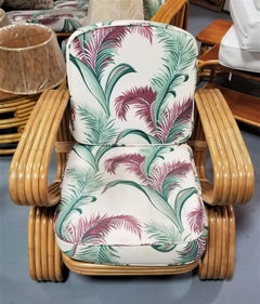 Restored Rare Five-Strand 'Double Triangle' Lounge Chair with Floating Seat