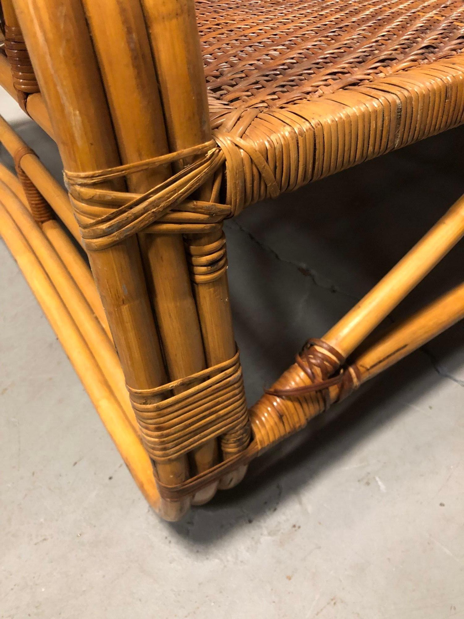 Restored Rattan 1930's Cot Style Day Bed Frame In Excellent Condition In Van Nuys, CA