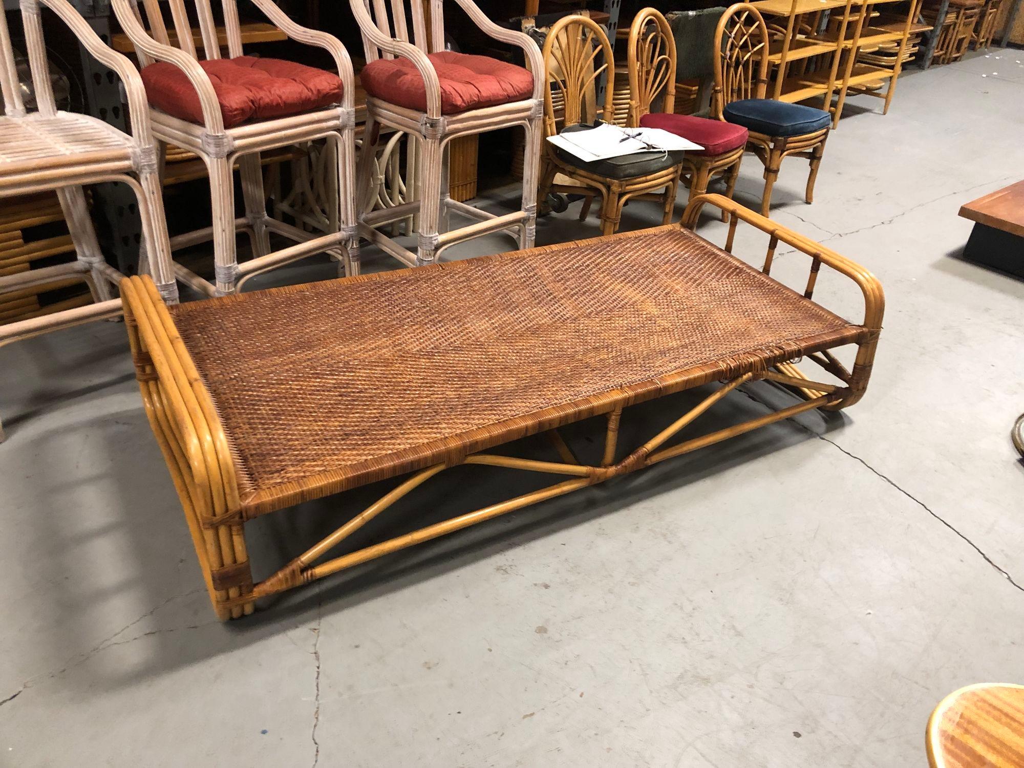Restored Rattan 1930's Cot Style Day Bed Frame 2