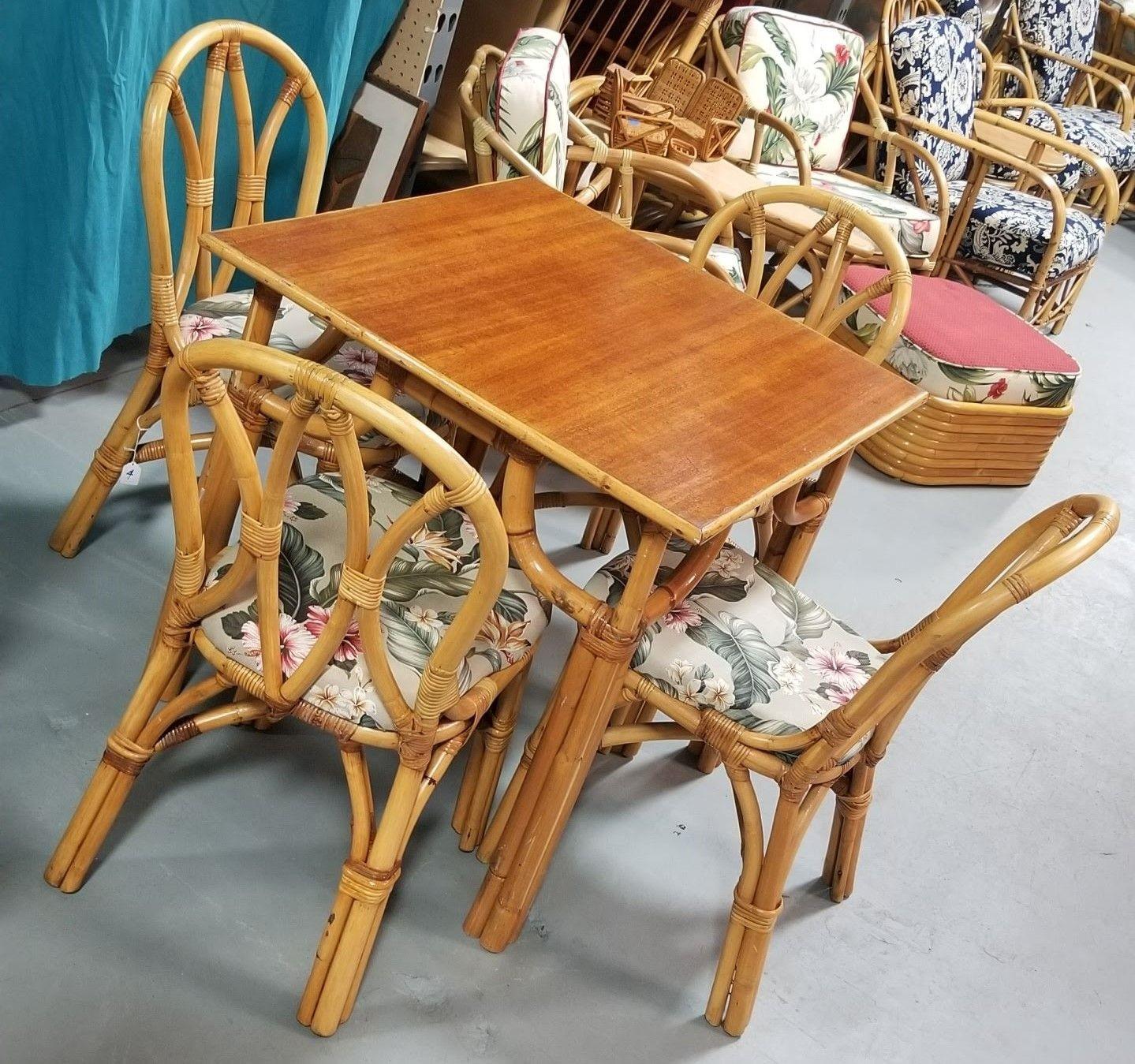 cane dining table set