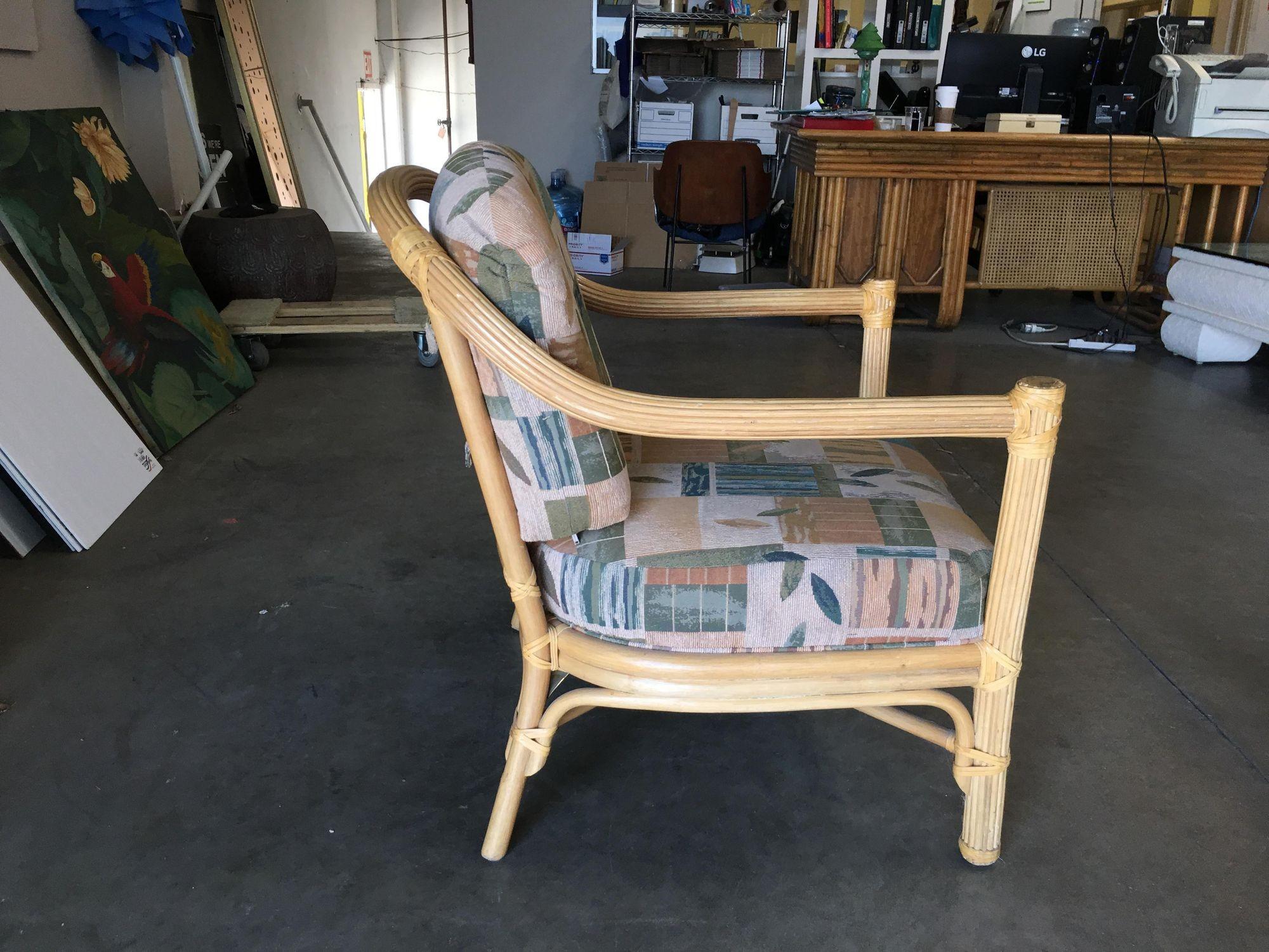 Mid-Century Modern Restored Rattan Dining Chair W/ 