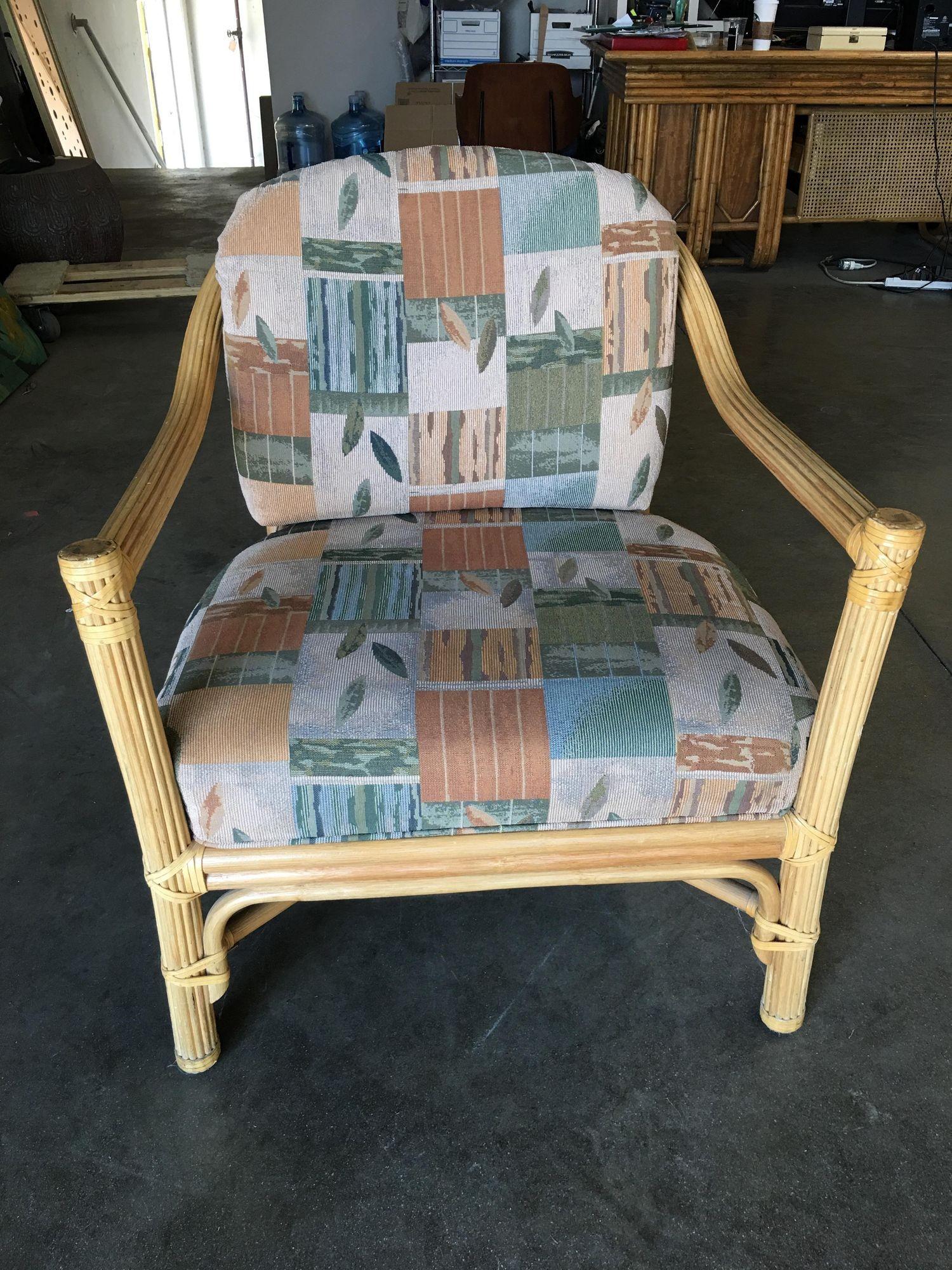 Late 20th Century Restored Rattan Dining Chair W/ 