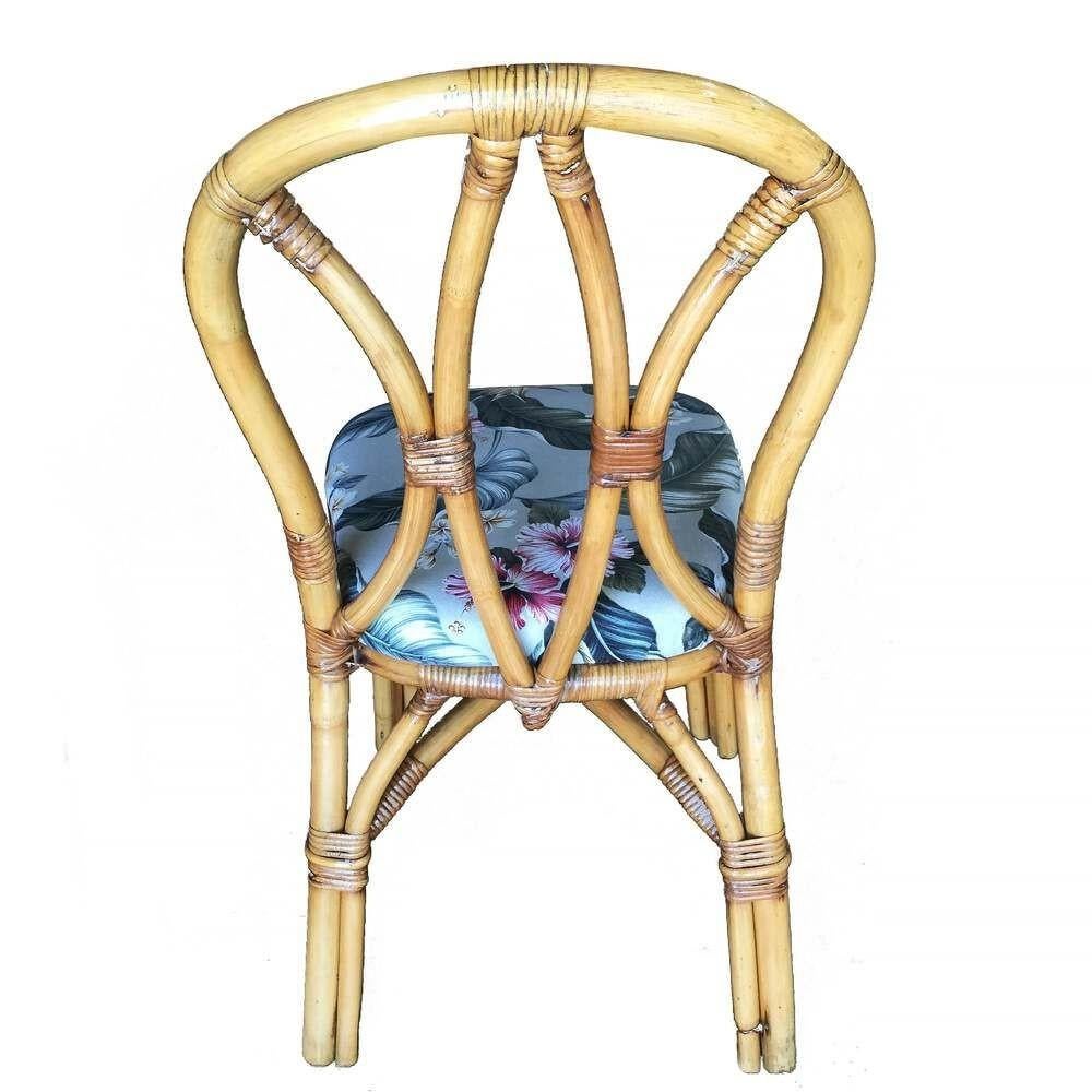Restaurierter Rattan-Esszimmerstuhl mit „Hour Glass“-Rückenlehne, Vierer-Set (amerikanisch) im Angebot