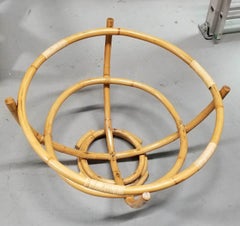 Restored Rattan Glass Top Coffee Table